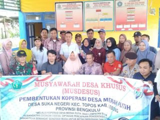 Desa Suka Negeri Resmi Bentuk Koperasi Merah Putih Lewat Musdesus