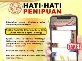 Nama Kasi Pidsus Kejari Lebong Dicatut, Modus Minta Uang Lewat WhatsApp