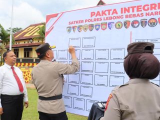 Polres Lebong Deklarasikan Komitmen Bebas Narkoba