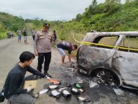 Mobil Milik PNS Lebong Terbakar di Jalan Tanjung